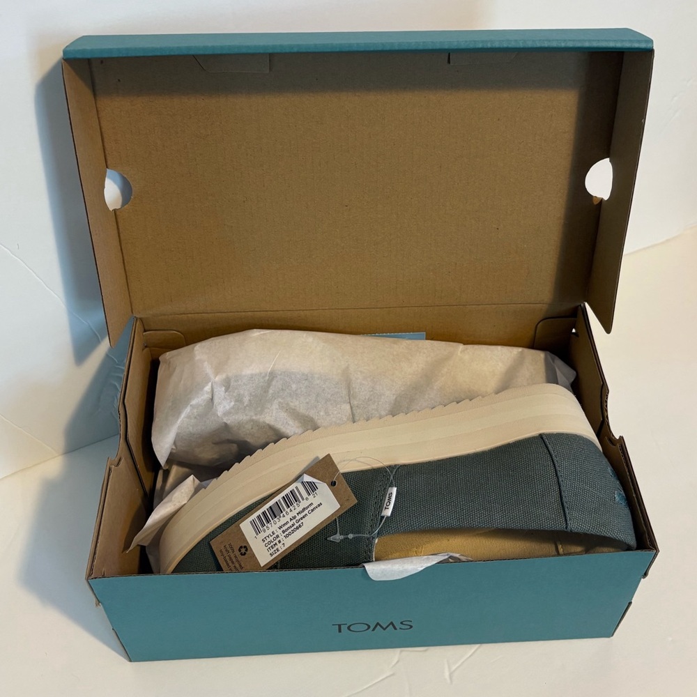 Toms Bonsai Green Verona Slip on Sneakers/Midform Espadrille - Picture 5 of 6